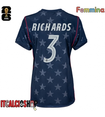 Stati Uniti Chris Richards #3 Seconda Maglia Femmina Mondiali 2026 Manica Corta